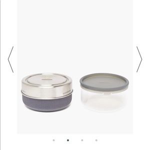 NWT Prada round stainless steel lunch box